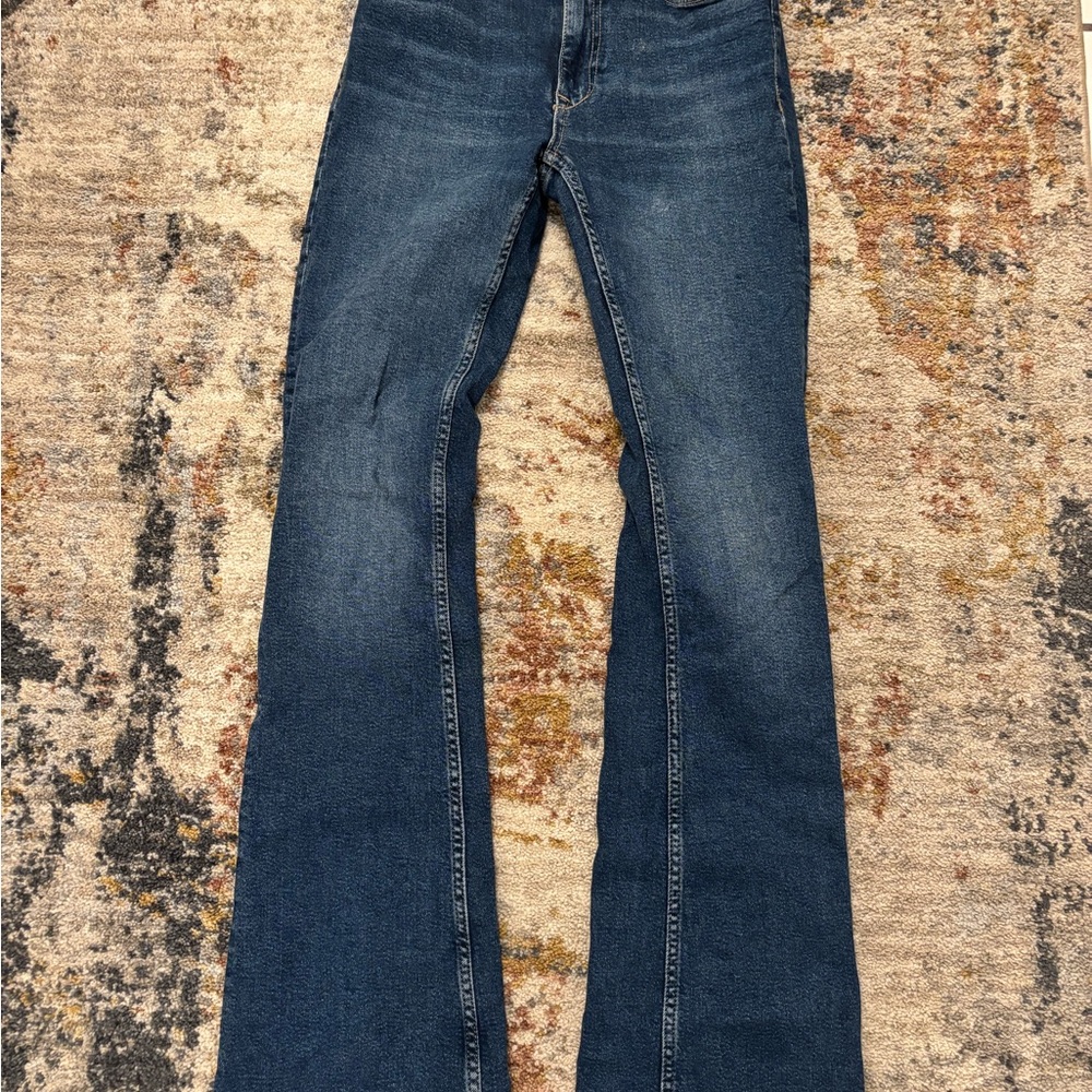Zara Dark Blue Flare Women's Jeans
